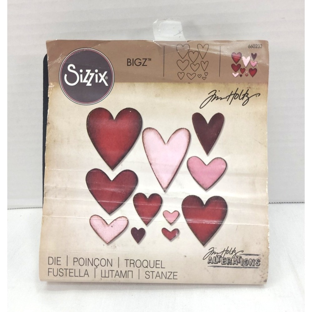 Sizzix Bigz Die Tim Holtz Alterations Heartfelt 660233  Scrapbooking Supplies